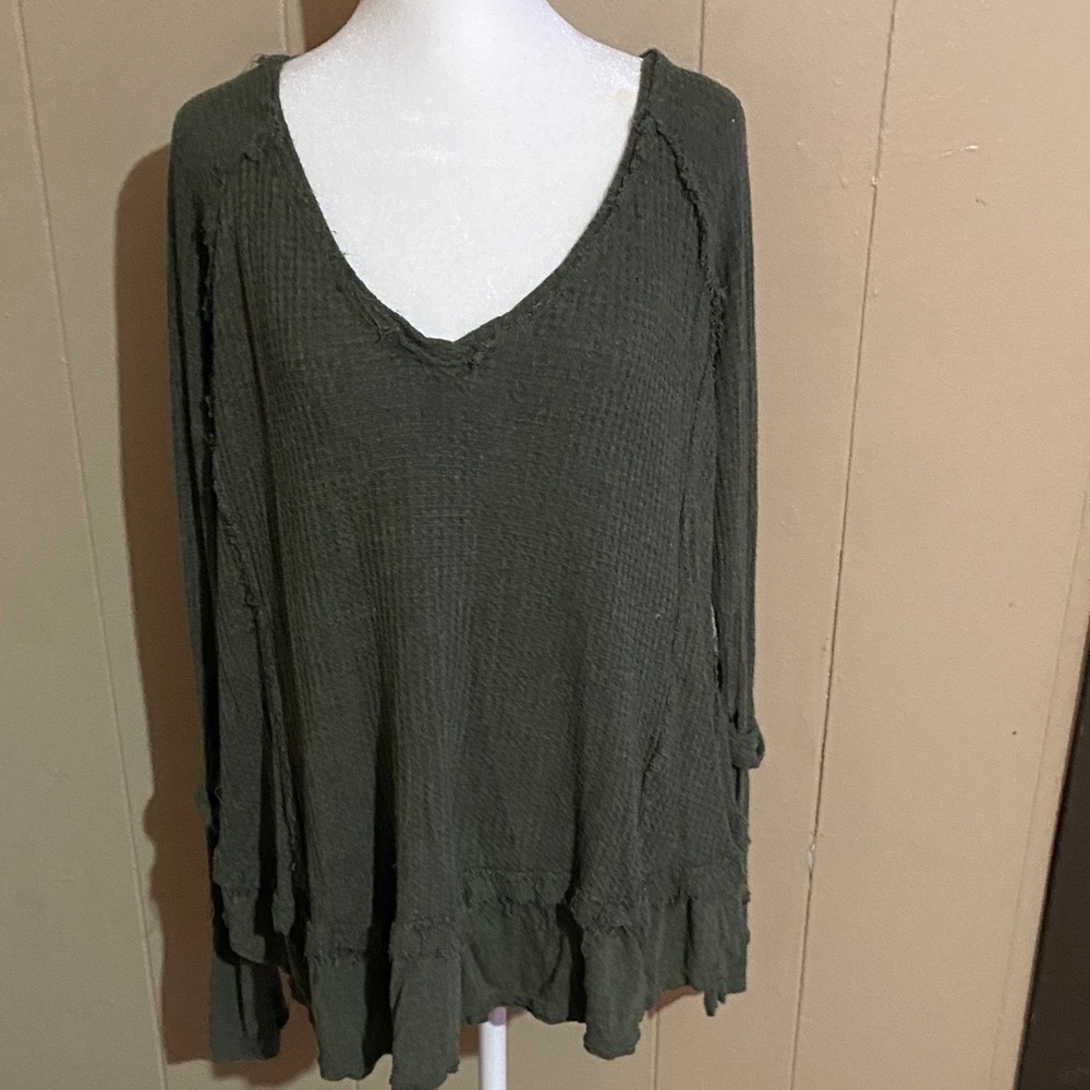 We The Free Olive Green Women's Top